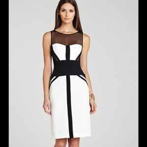 BCBG Reina Color Block Cocktail Dress